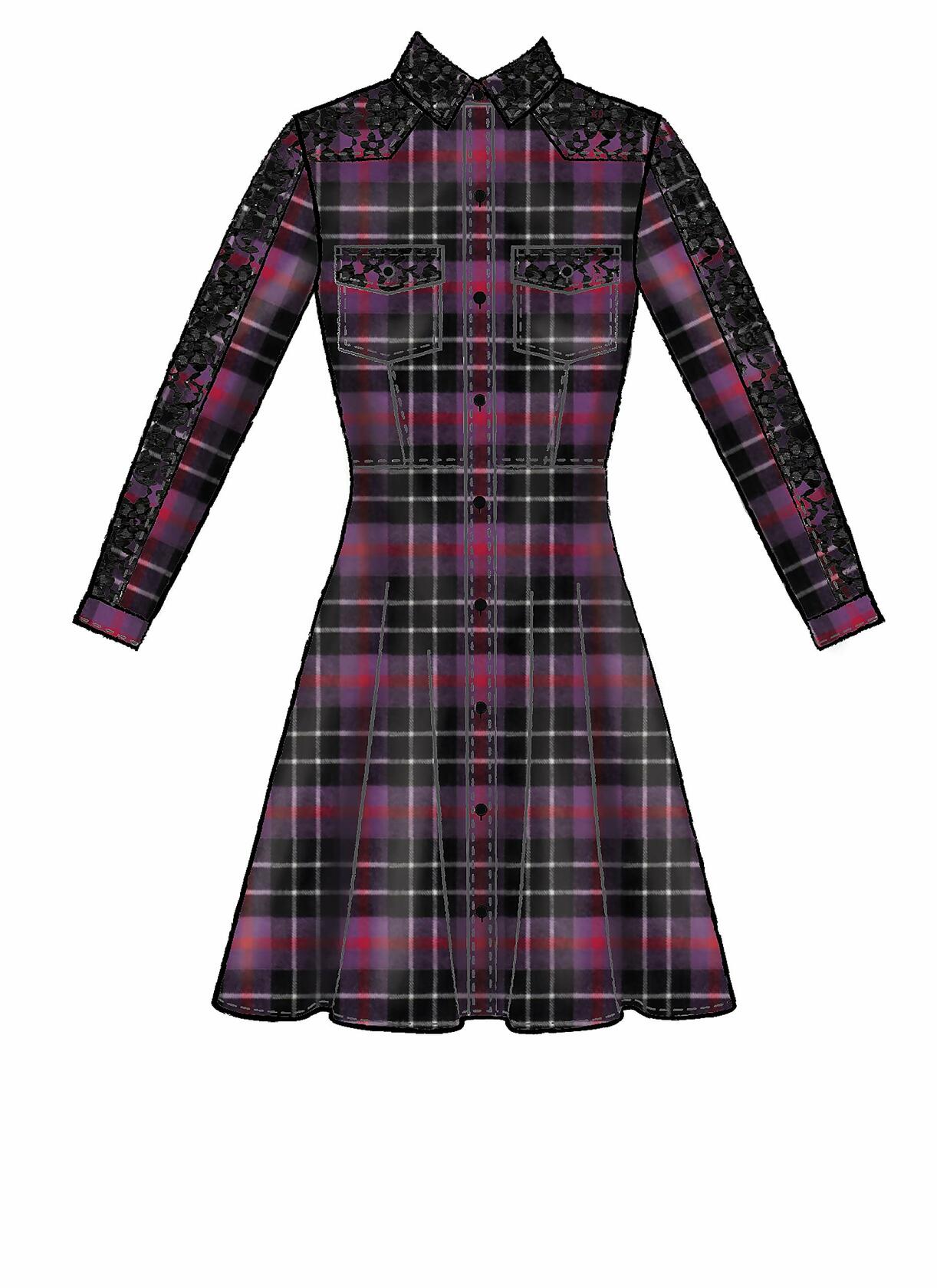 McCall's Patterns McCall's Women's Button-Up Dress, Sizes 14-22 Sewing Pattern,