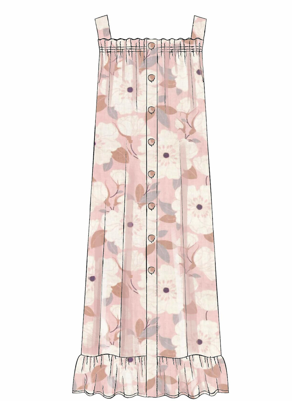 McCall's M7947Y Women's Square Neckline Dress Sewing Patterns, Sizes XS-M