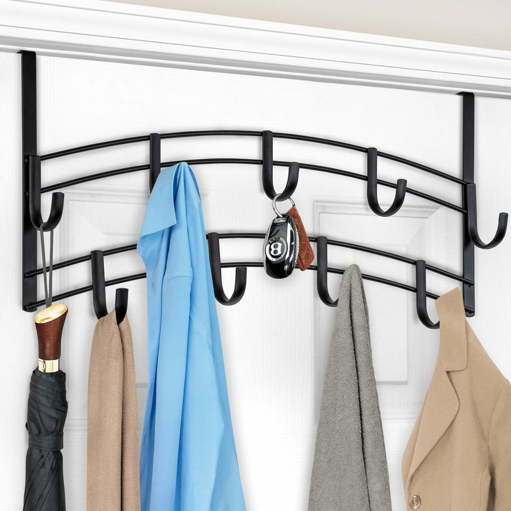 LYNK Professional® Home™ Over The Door Hooks - 9 Hook Over The Door Hanger -