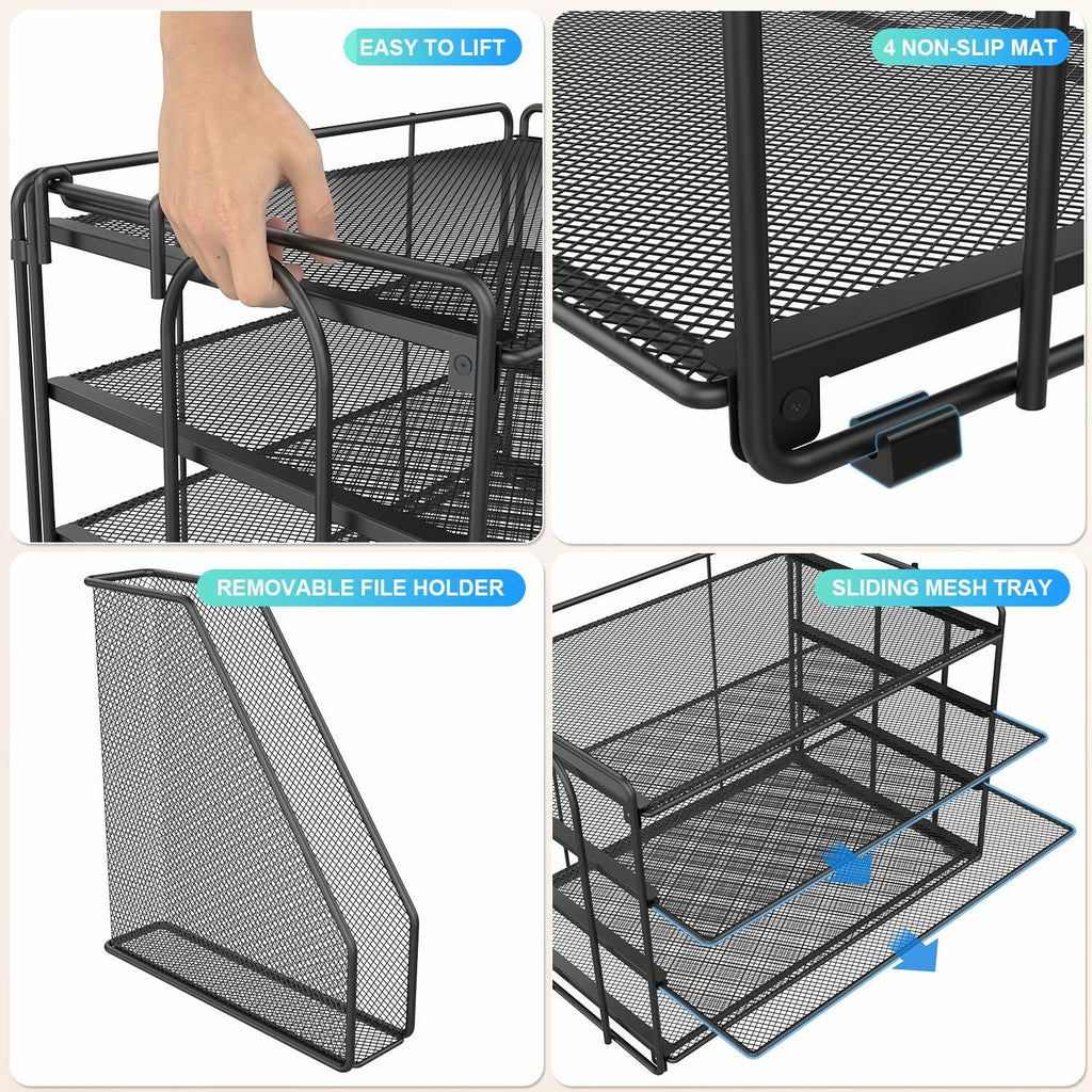 gianotter 4-Tier Paper Organizer With Magazine Holder, Desk Organizers and