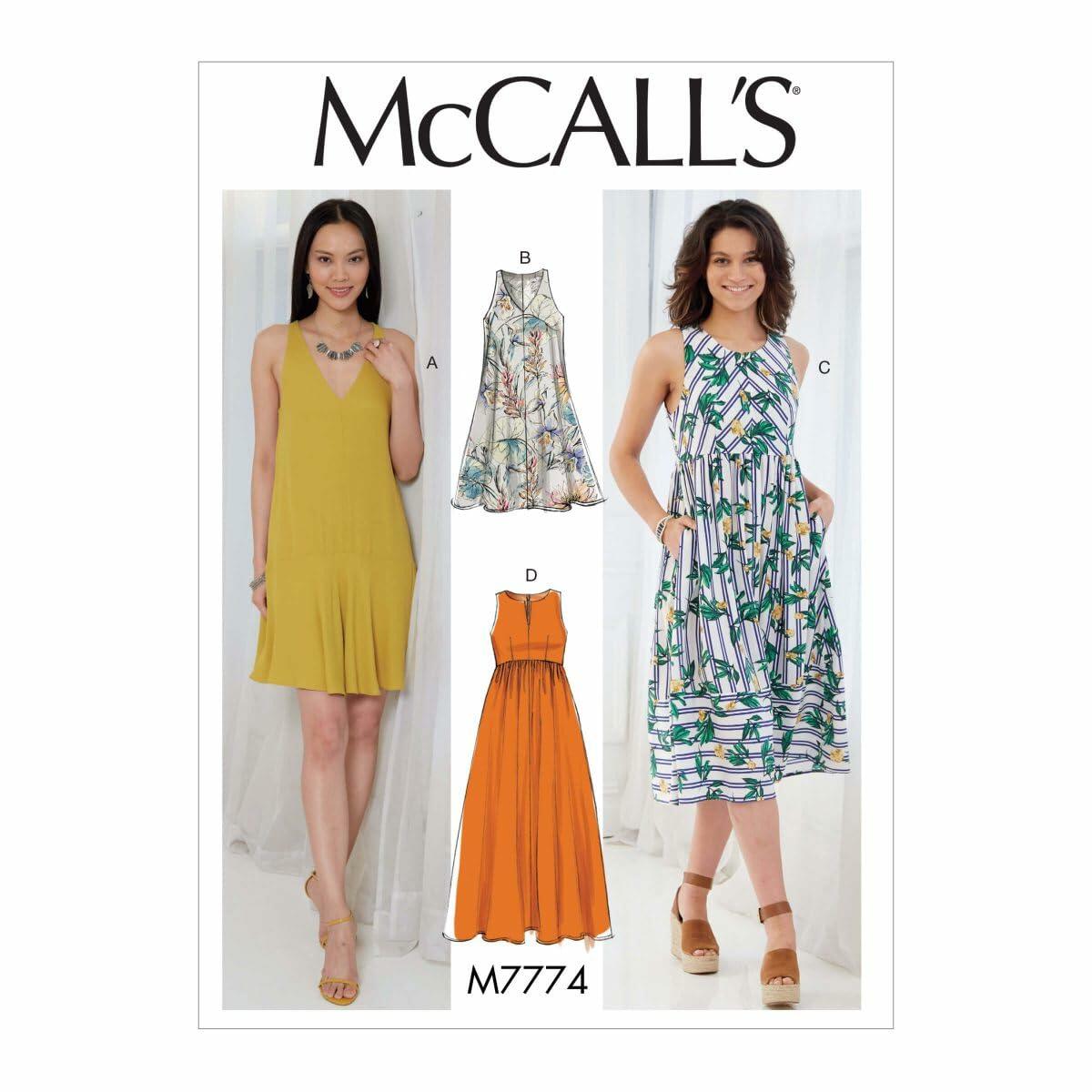 McCall's Patterns Misses' Dresses, A5 (6-8-10-12-14)