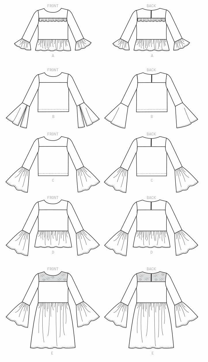 McCall Pattern Company McCall's Women's Flared Cuff Blouse Sewing Patterns,
