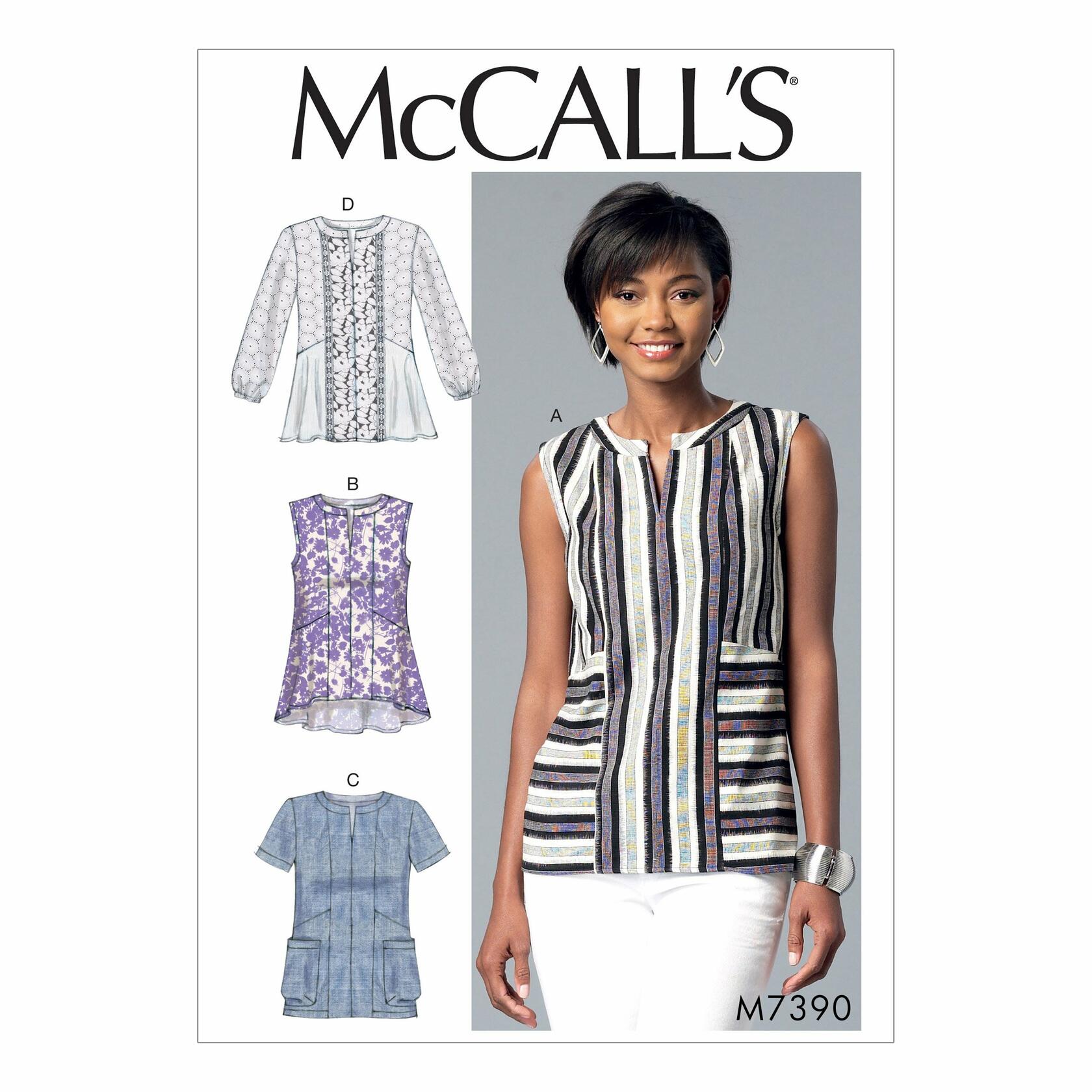 McCall's Patterns Split-Neck, Seam-Detail Tops