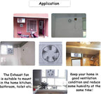 Nalle 10 Inch Window Reversible Exhaust Fan, 13.5X13.5 Through-wall installation