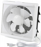 Nalle 10 Inch Window Reversible Exhaust Fan, 13.5X13.5 Through-wall installation