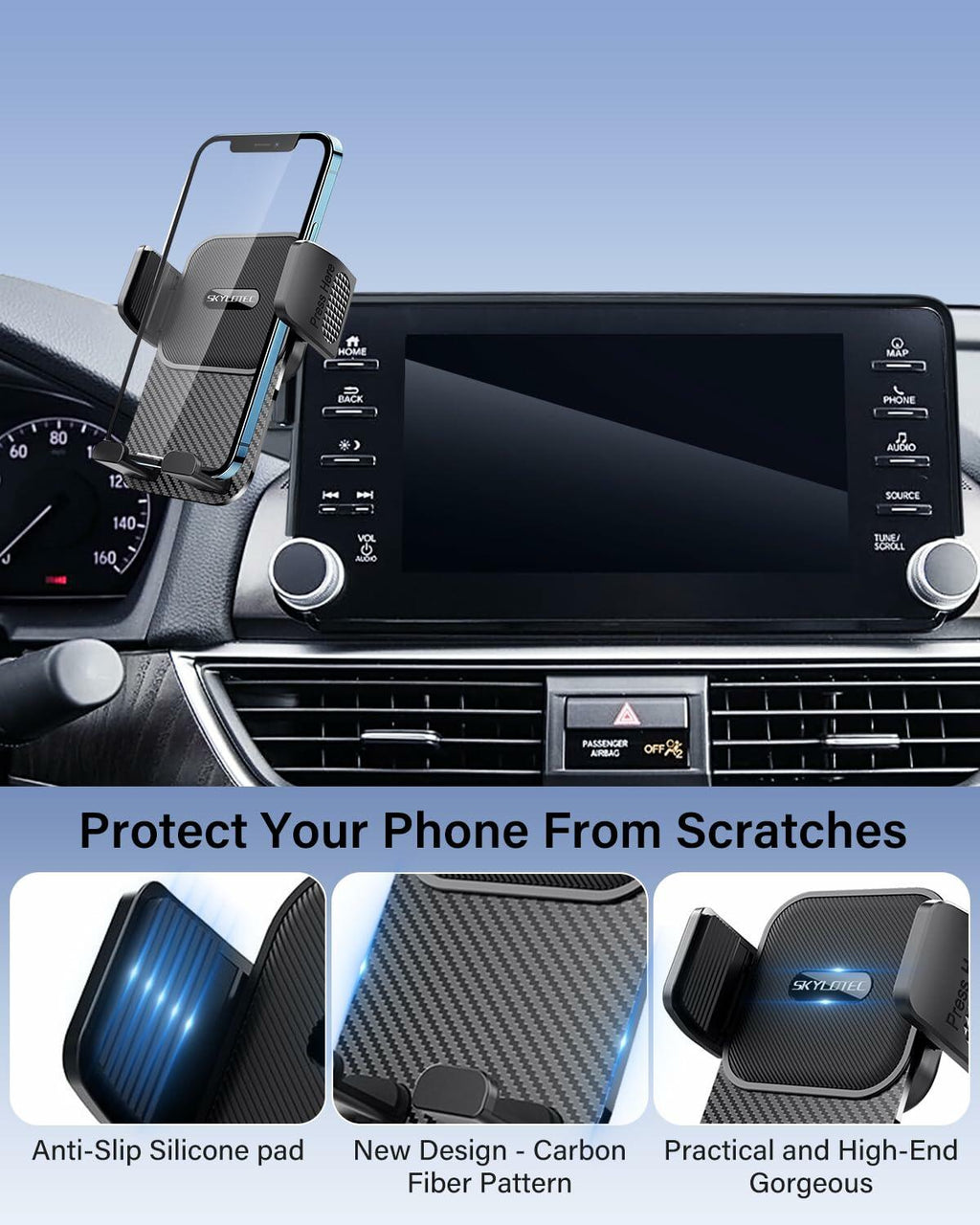 SKYLOTEC Car Phone Holder for BMW X3 X4 2022 2023 2024 Accessories 12.3-Inch