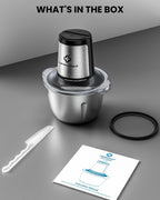 LINKChef Food Processor Small, 6 Cup Food Chopper with Container, 1.5L 250W