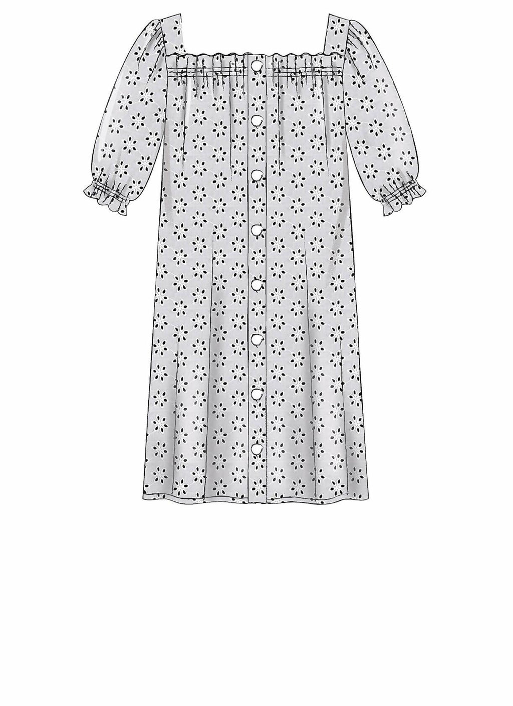 McCall's M7947Y Women's Square Neckline Dress Sewing Patterns, Sizes XS-M