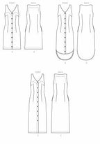 McCall's Patterns McCall's Learn Women's Sleeveless Button Up Dress, Plus Sizes