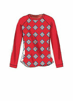 McCall Patterns Girls Plus Raglan Sleeve Tops/Tiered Skirt/Pull-On Leggings and