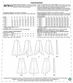 McCall's M7813A5 Women's Shin Length Wrap Skirt Sewing Patterns, Sizes 6-14
