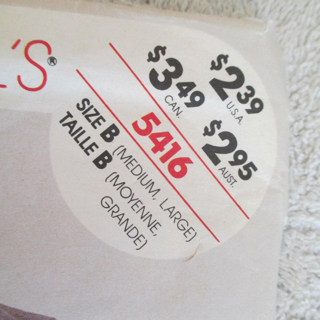 Mc Call's Easy Stitch & Save #5416 Sz B Med - Large
