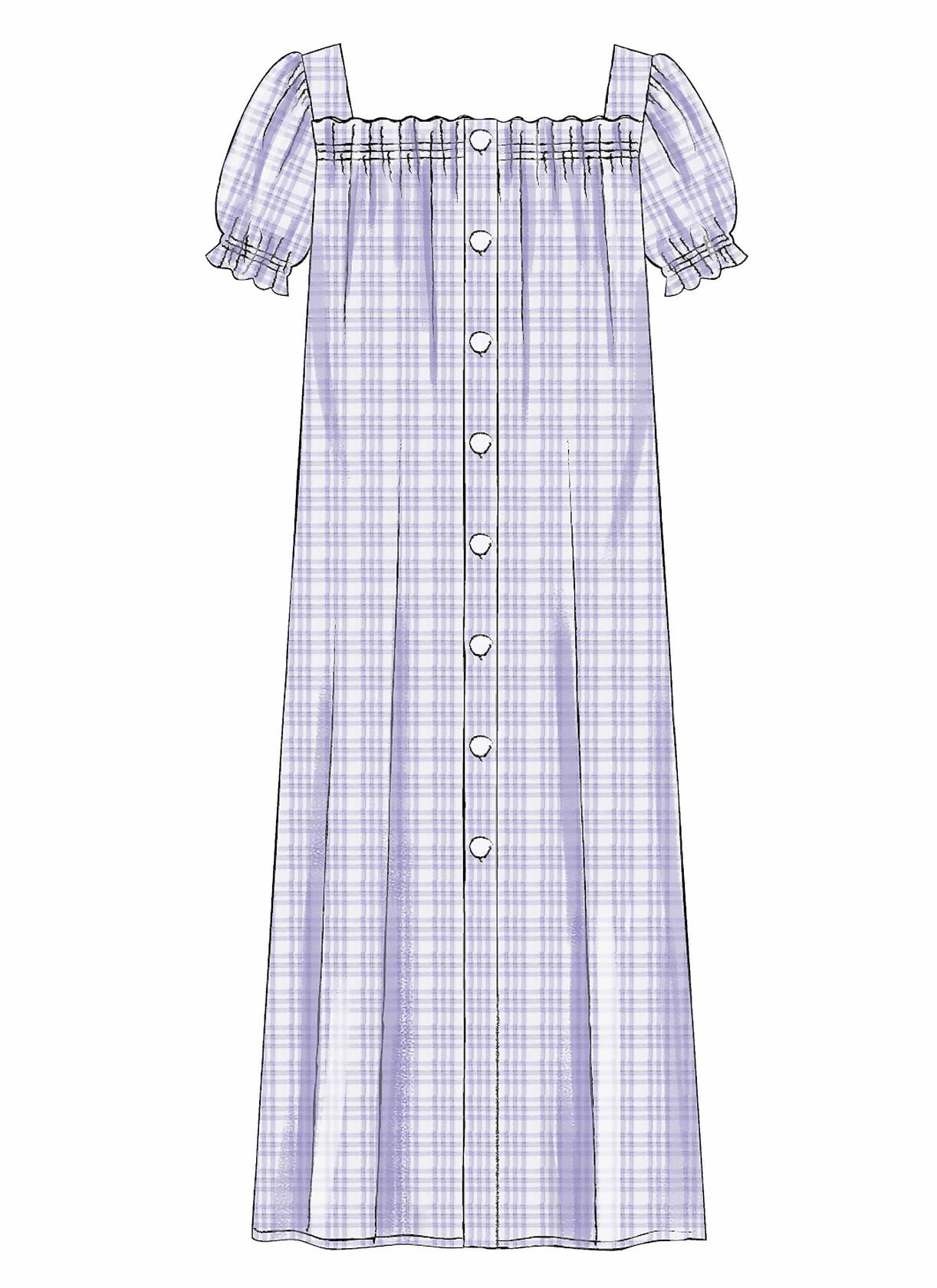 McCall's M7947Y Women's Square Neckline Dress Sewing Patterns, Sizes XS-M