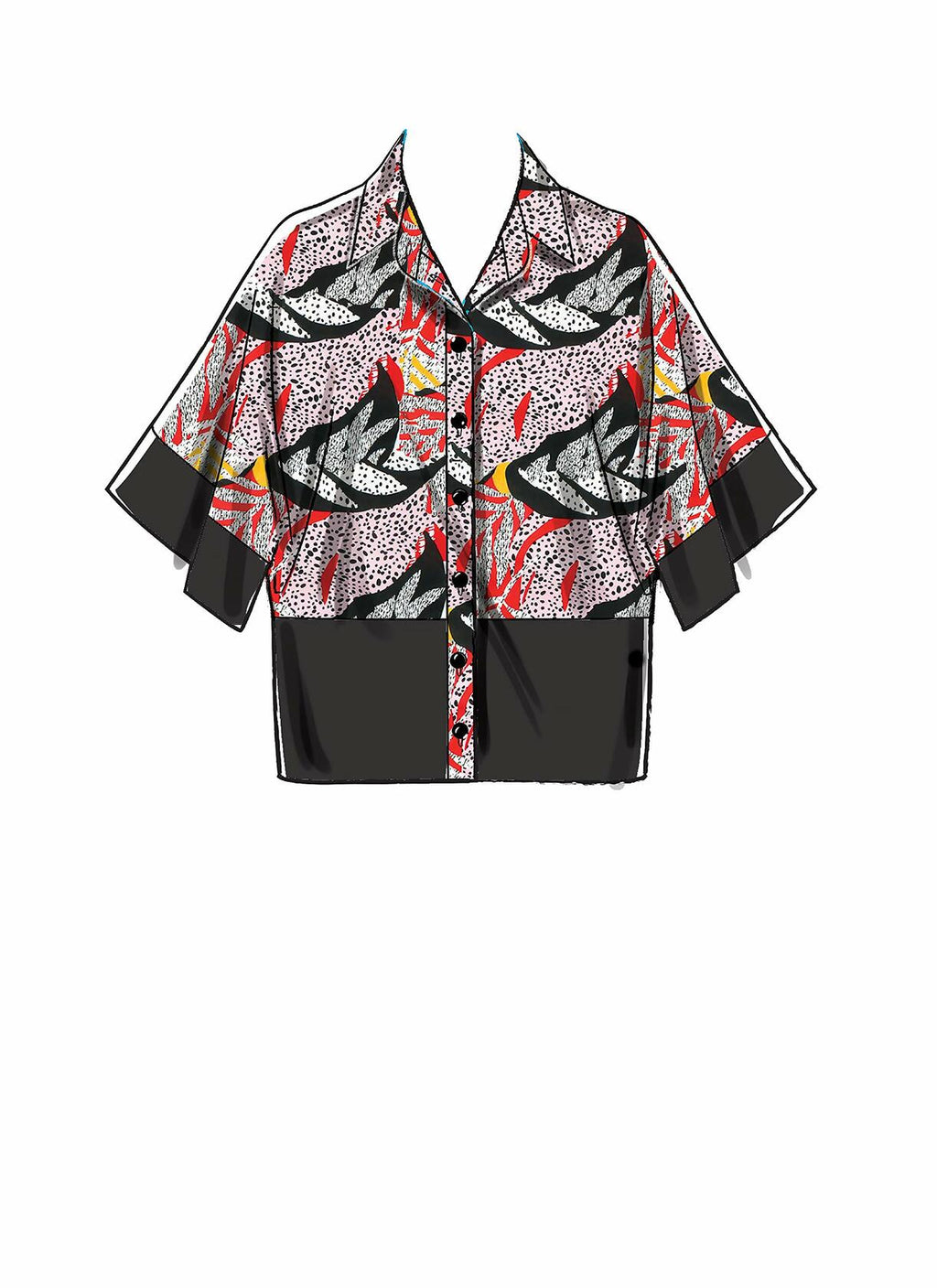 McCall's M8001ZZ Easy to Sew Women's Loose Fitting Button-Up Blouse Sewing
