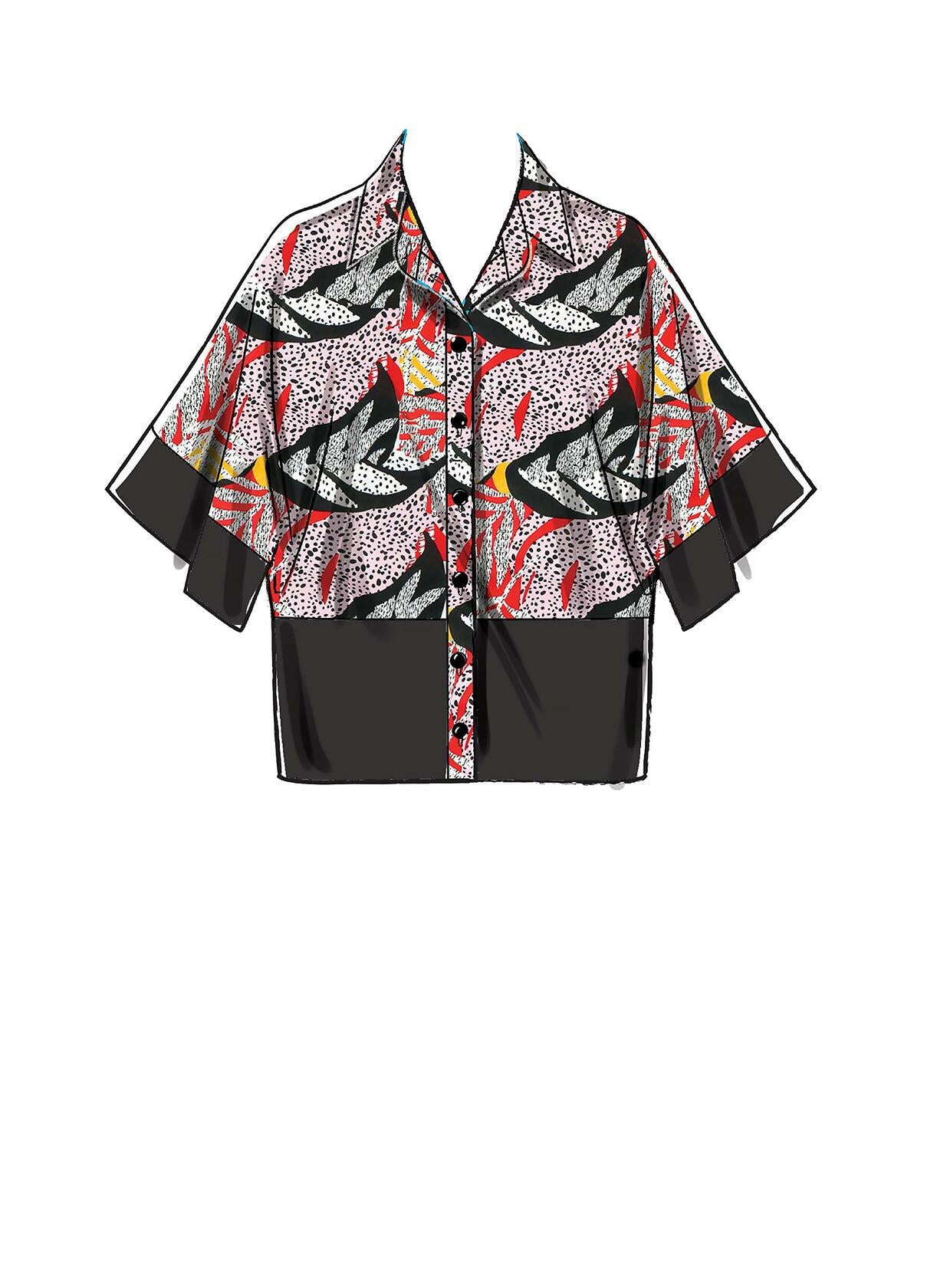 McCall's M8001ZZ Easy to Sew Women's Loose Fitting Button-Up Blouse Sewing
