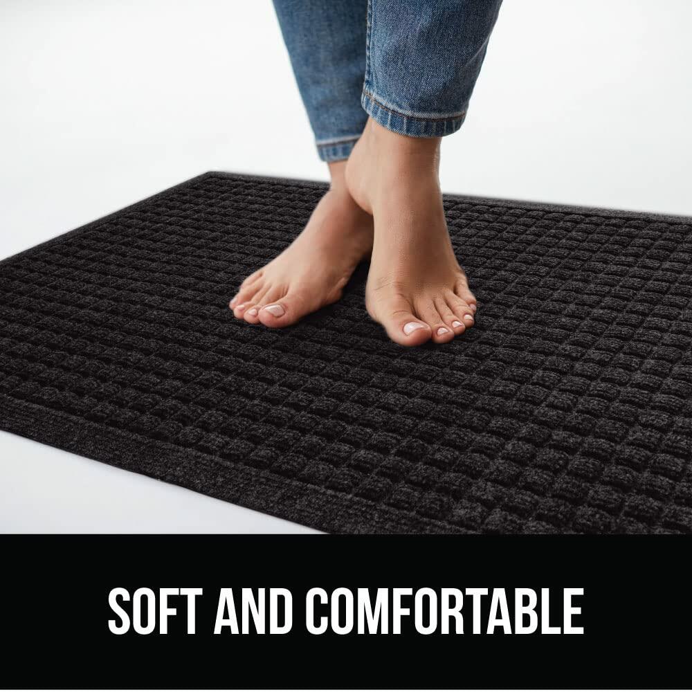 GORILLA GRIP Front Door Mat, 35x23, Indoor Outdoor Ultra Absorbent HydroAbsorb