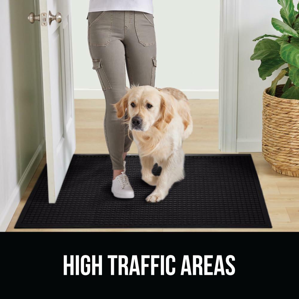 GORILLA GRIP Front Door Mat, 35x23, Indoor Outdoor Ultra Absorbent HydroAbsorb