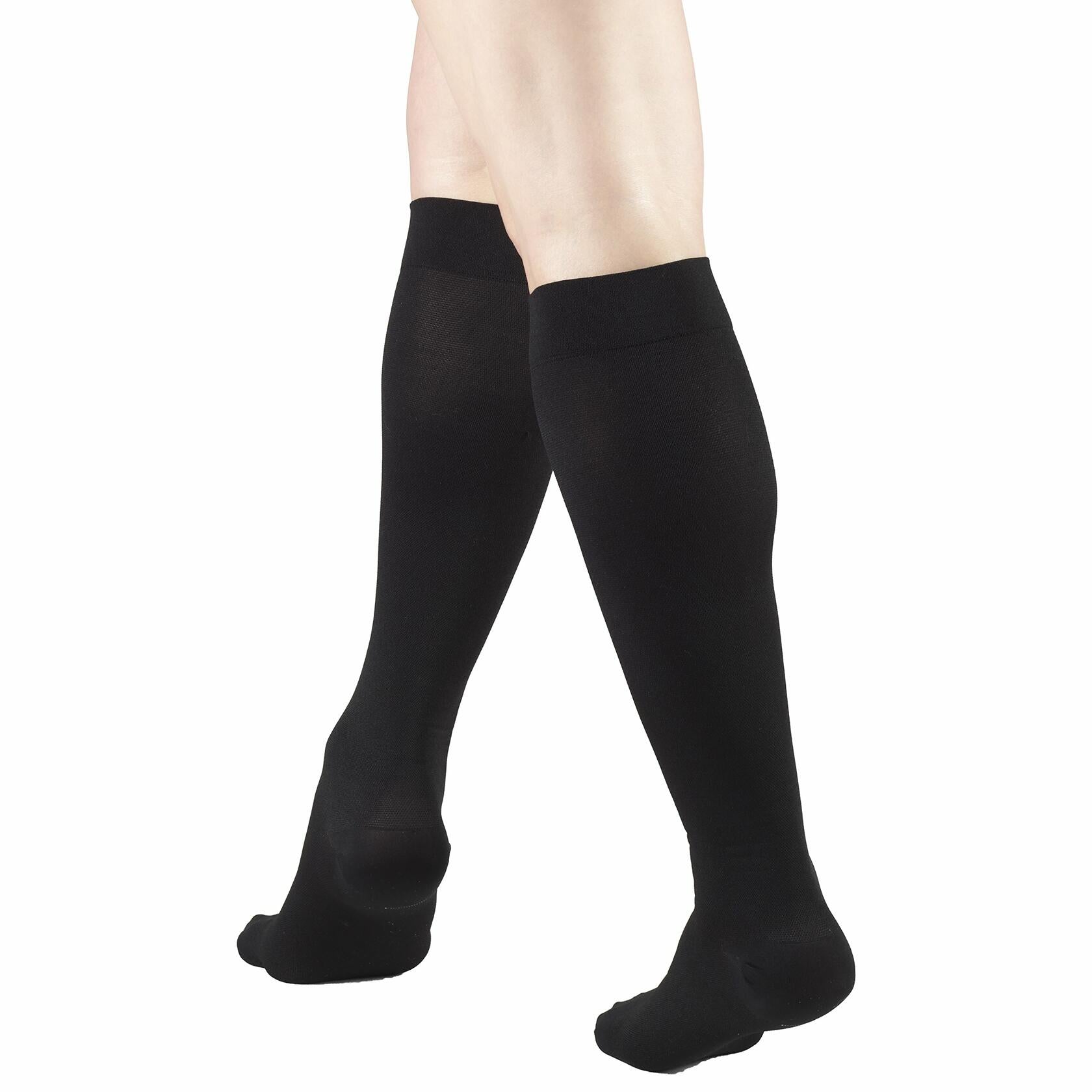 Black 2XL Truform Surgical Stockings, 18 mmHg Compression for Men and Women,