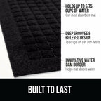 GORILLA GRIP Front Door Mat, 35x23, Indoor Outdoor Ultra Absorbent HydroAbsorb