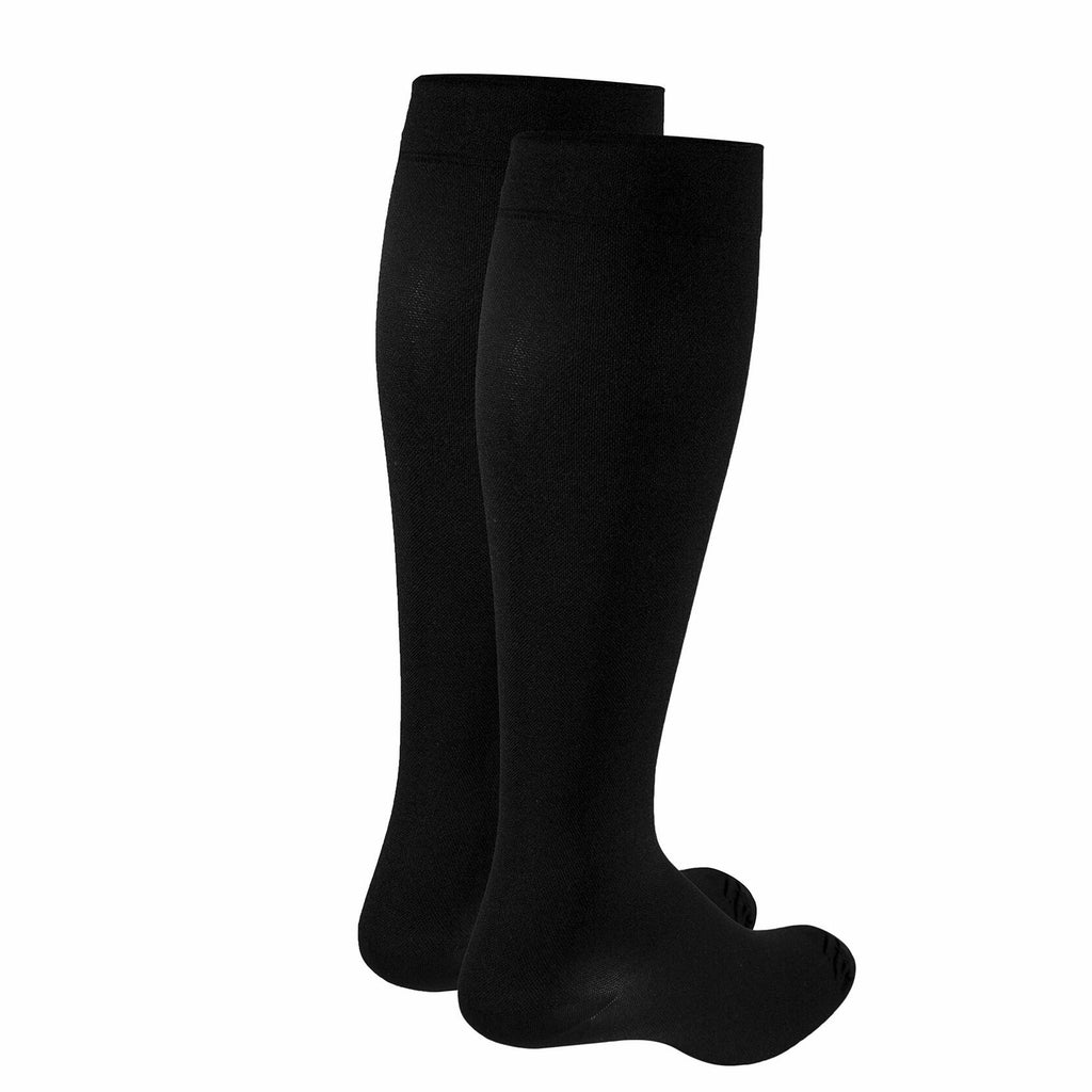 Black 2XL Truform Surgical Stockings, 18 mmHg Compression for Men and Women,