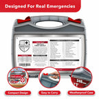Swiss Safe 2-in-1 First Aid Kit for Car, 348 Pcs, Travel & Home, Businesses -