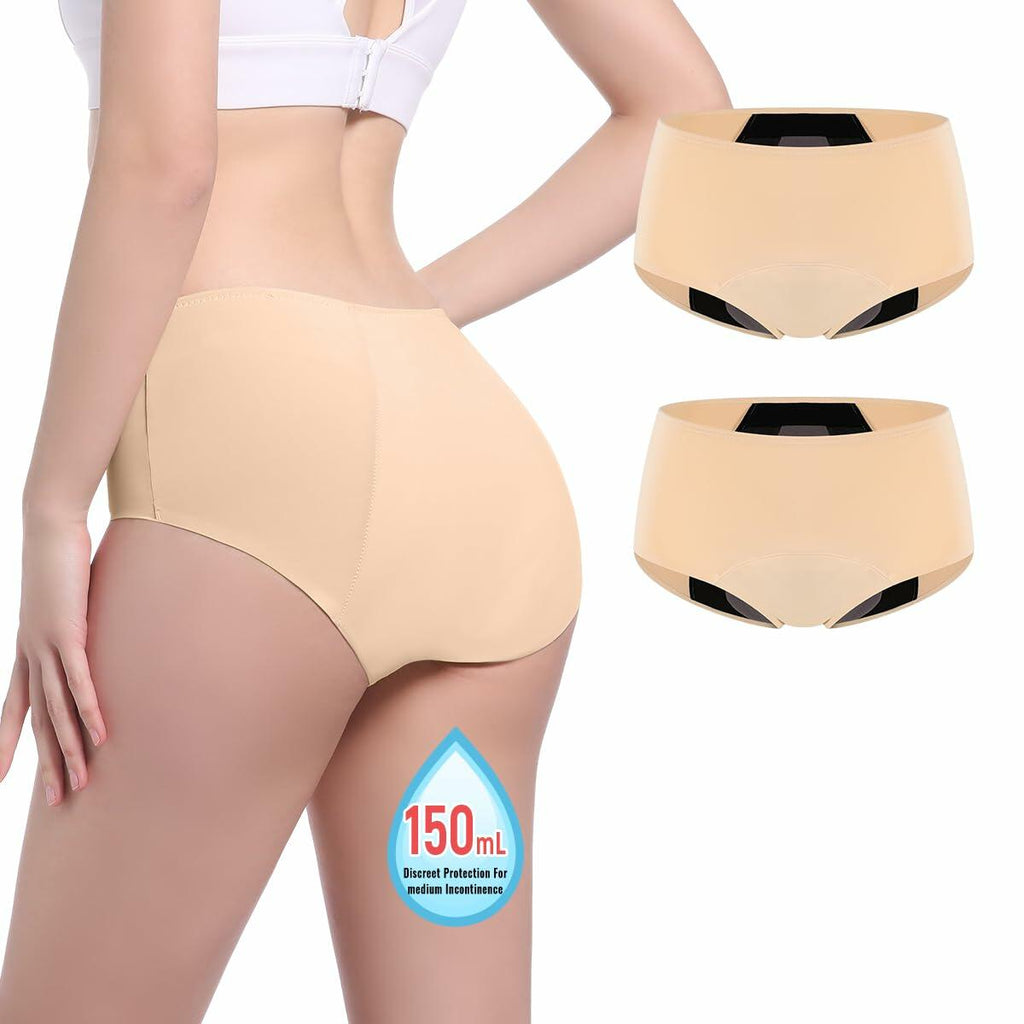 2 Pack Carer Incontinence Underwear for Women, medium  Washable 150ml High