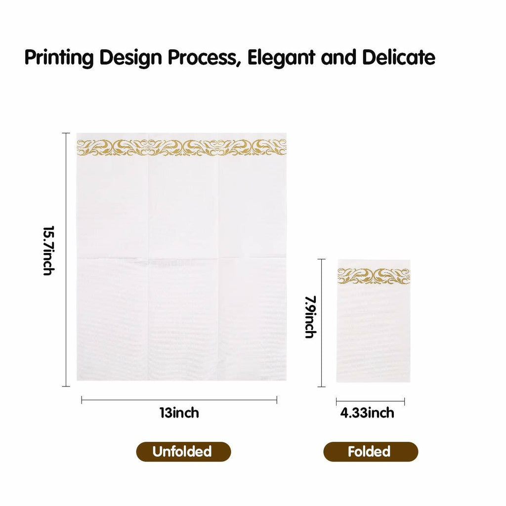 Vplus 600 Pack Paper Napkins Guest Towels Disposable Premium Quality 3-ply