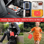 Fukumi Hard Travel Case for Asthma Inhaler, (Case Only) Inhaler Spacer Case for