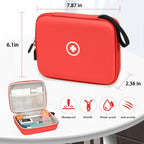 Fukumi Hard Travel Case for Asthma Inhaler, (Case Only) Inhaler Spacer Case for