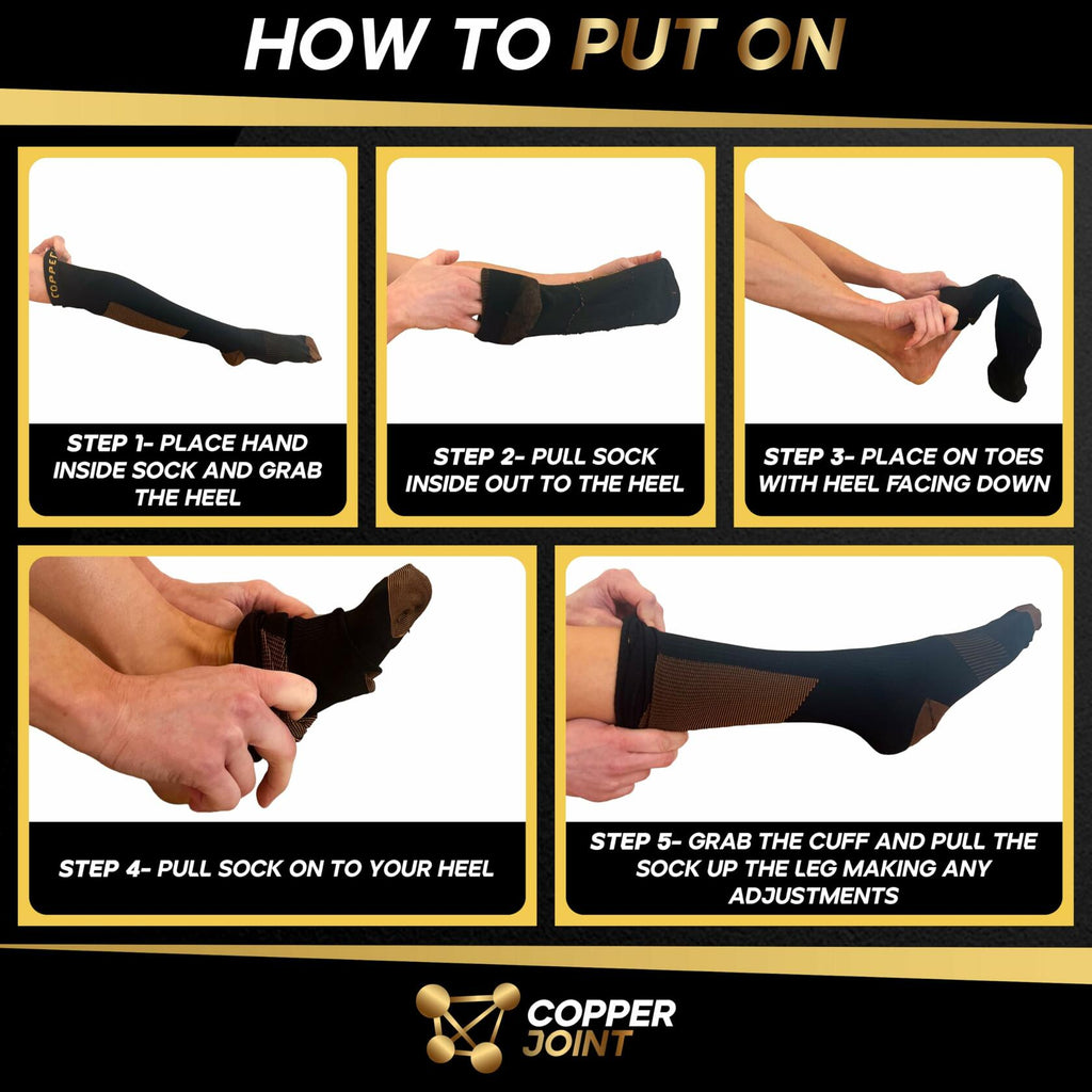 1 Pair CopperJoint Copper Compression Socks for Women & Men, 2X-Large Knee High