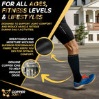 1 Pair CopperJoint Copper Compression Socks for Women & Men, 2X-Large Knee High