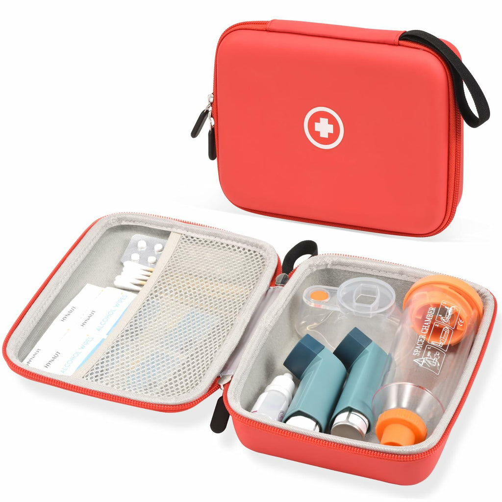 Fukumi Hard Travel Case for Asthma Inhaler, (Case Only) Inhaler Spacer Case for