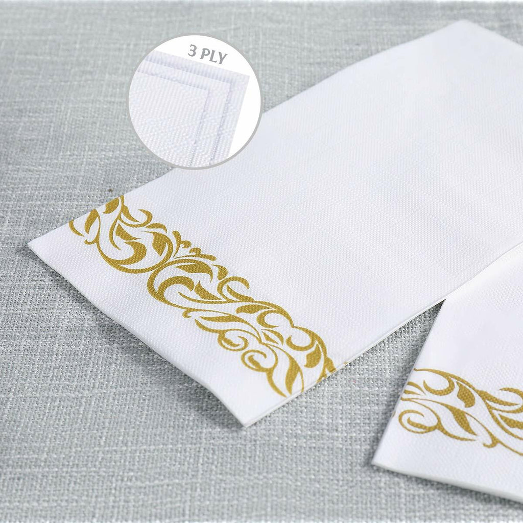 Vplus 600 Pack Paper Napkins Guest Towels Disposable Premium Quality 3-ply