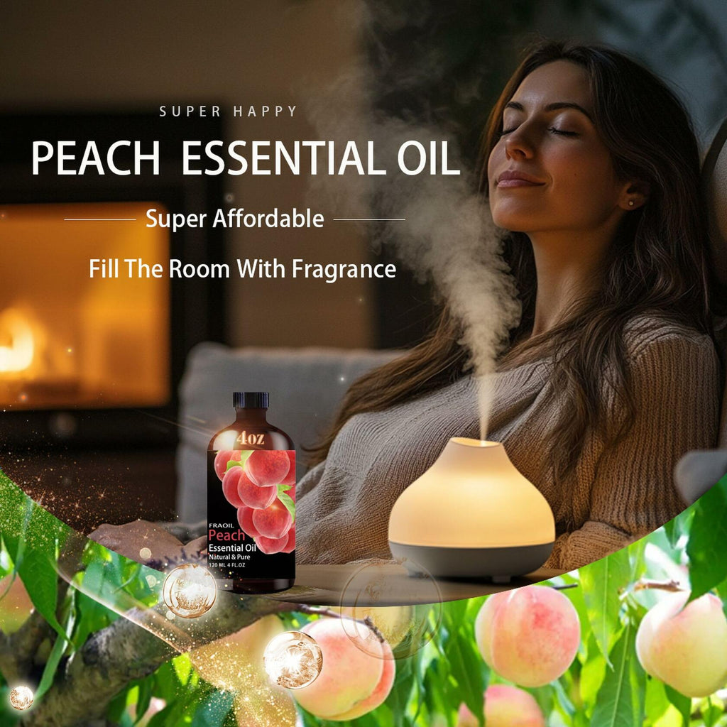 Peach Essential Oil, Peach Oil 4 Fl Oz 120ML for Diffuser Humidifier Yoga