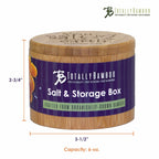 Totally Bamboo Salt Cellar Bamboo Storage Box with Magnetic Swivel Lid, 6 Ounce