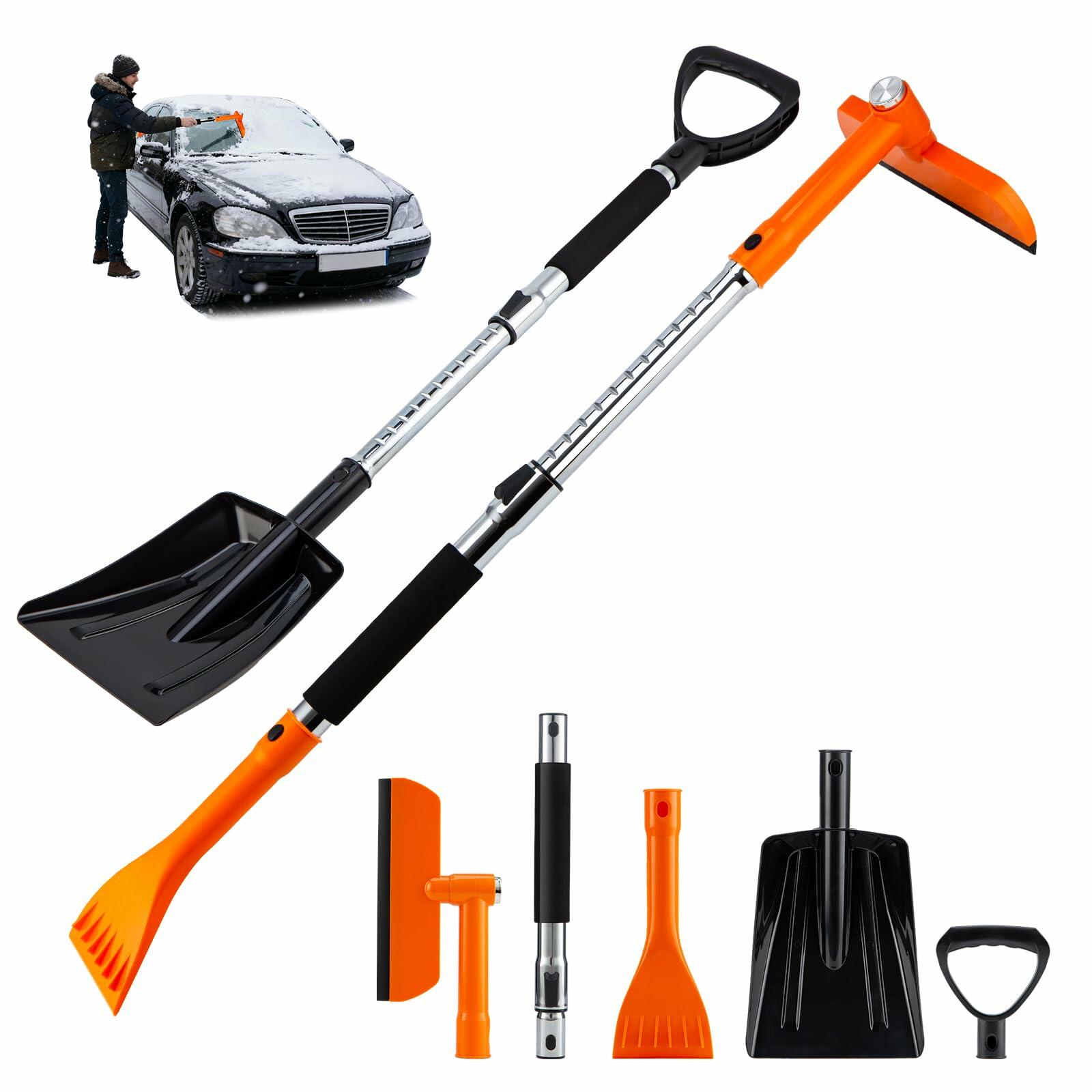 REALYOU 49.2" Car Snow Brush and Ice Scraper for Car Windshield, 3-in-1