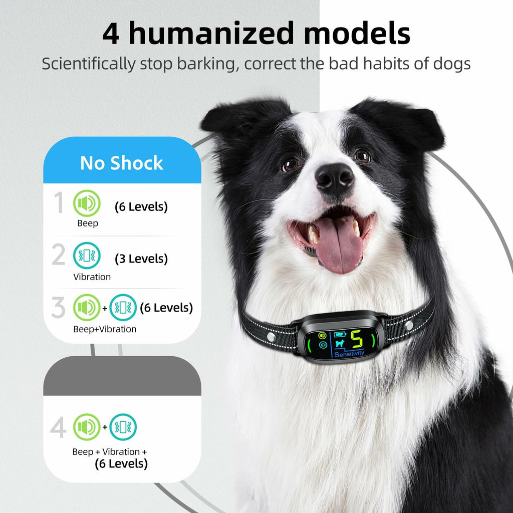 FAFAFROG Dog Bark Collar, Rechargeable Smart Collar, Anti Barking Training
