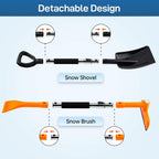 REALYOU 49.2" Car Snow Brush and Ice Scraper for Car Windshield, 3-in-1