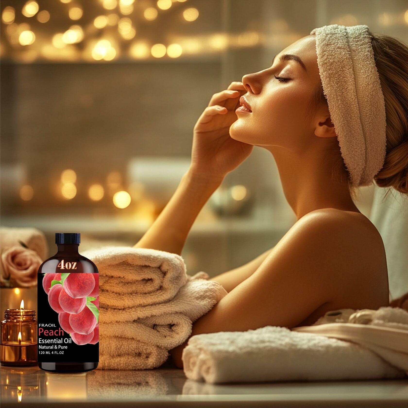 Peach Essential Oil, Peach Oil 4 Fl Oz 120ML for Diffuser Humidifier Yoga