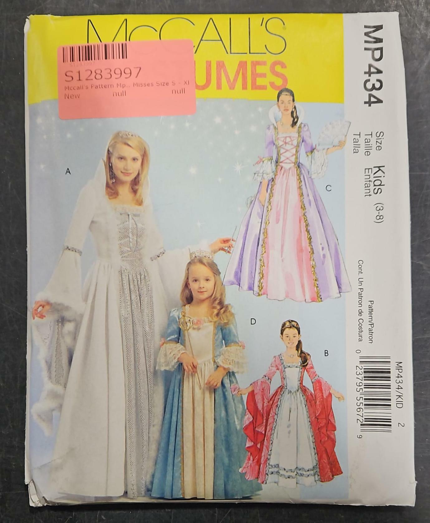 Mccall's Pattern Mp434 Size 3-8 & Misses Size S - Xl