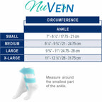 NuVein 15-20 mmHg Medical Compression Socks, Mid Calf Crew Length, Padded
