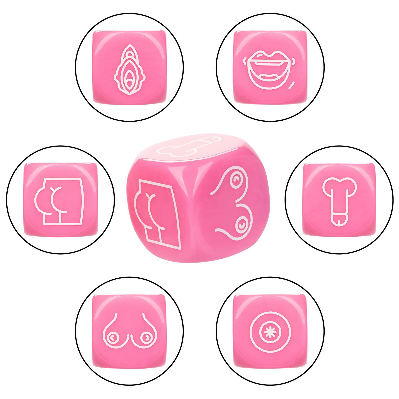 CalExotics Naughty Bits Roll with It Icon-Based Sex Dice Game - SE-4410-77-2