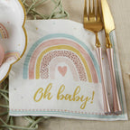 3-Pack Kate Aspen Boho Rainbow Baby Shower Decorations, One Size, Napkins
