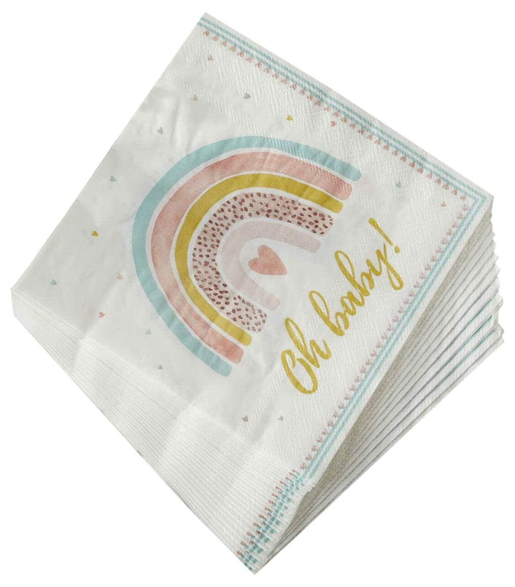3-Pack Kate Aspen Boho Rainbow Baby Shower Decorations, One Size, Napkins