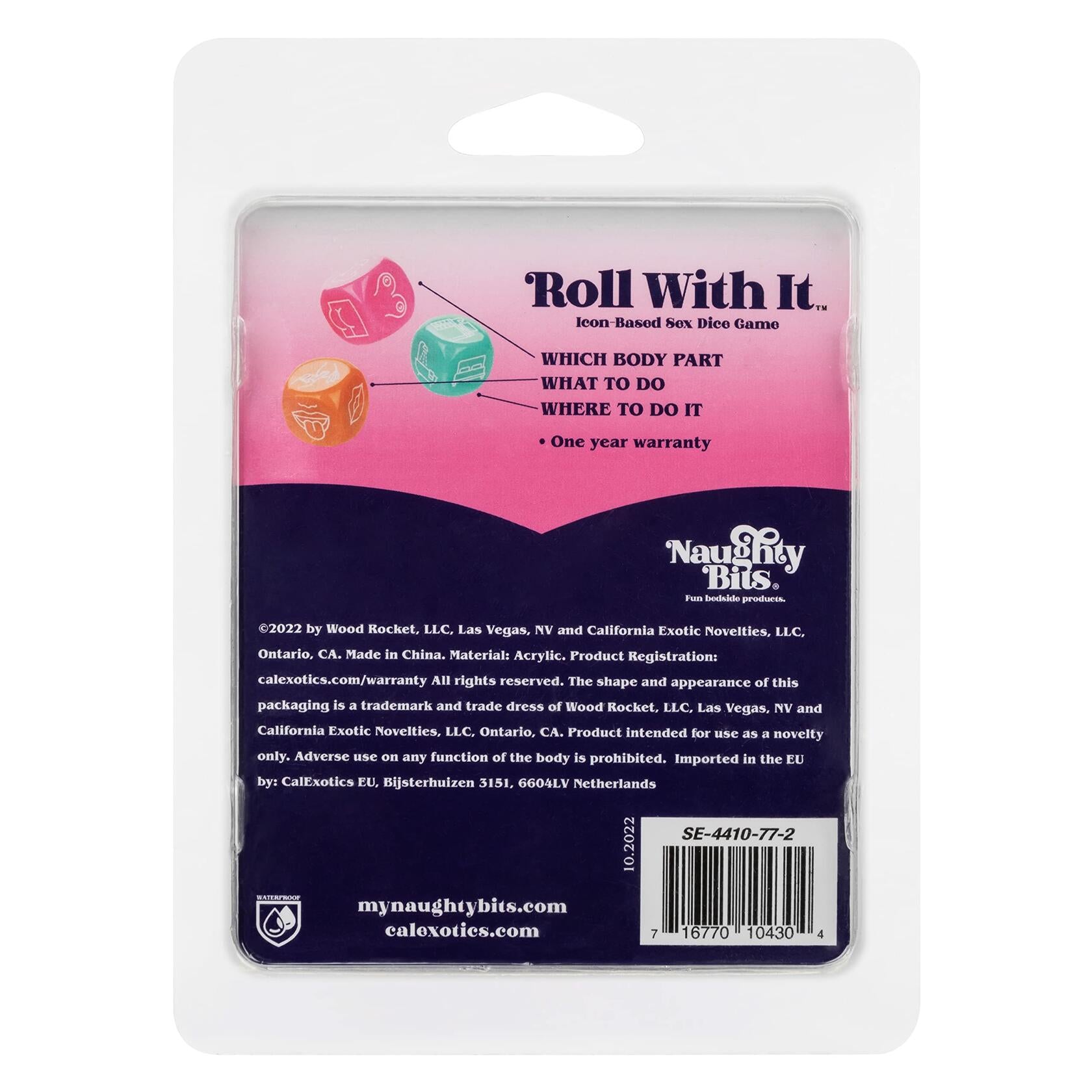 CalExotics Naughty Bits Roll with It Icon-Based Sex Dice Game - SE-4410-77-2