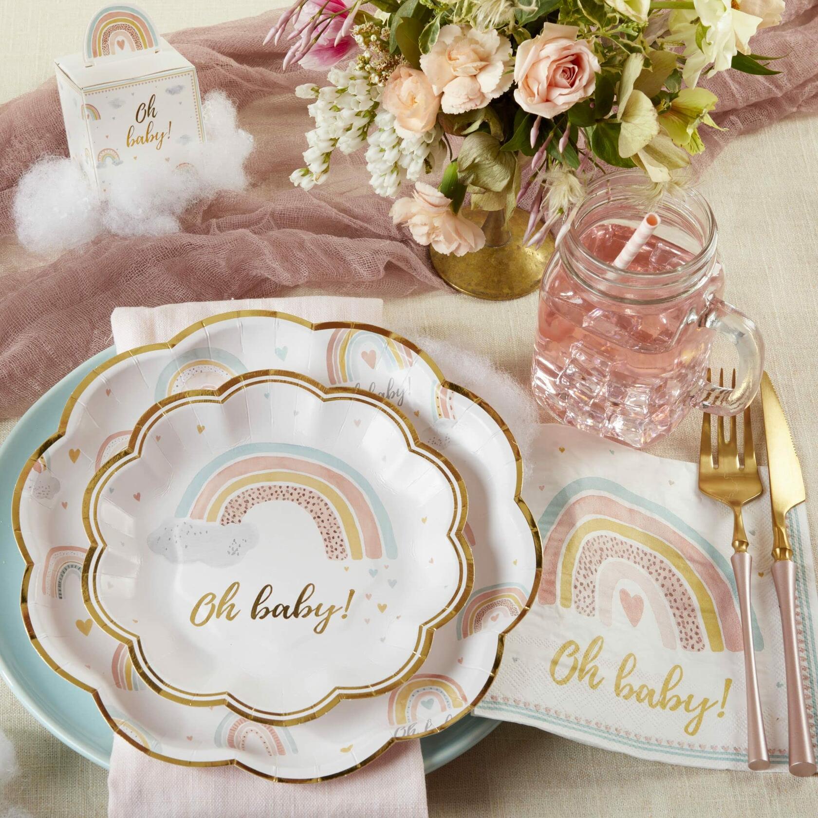 3-Pack Kate Aspen Boho Rainbow Baby Shower Decorations, One Size, Napkins
