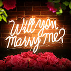 Will You Marry Me Neon Sign for Wedding Party Backdrop Marry Me Light Up Letters