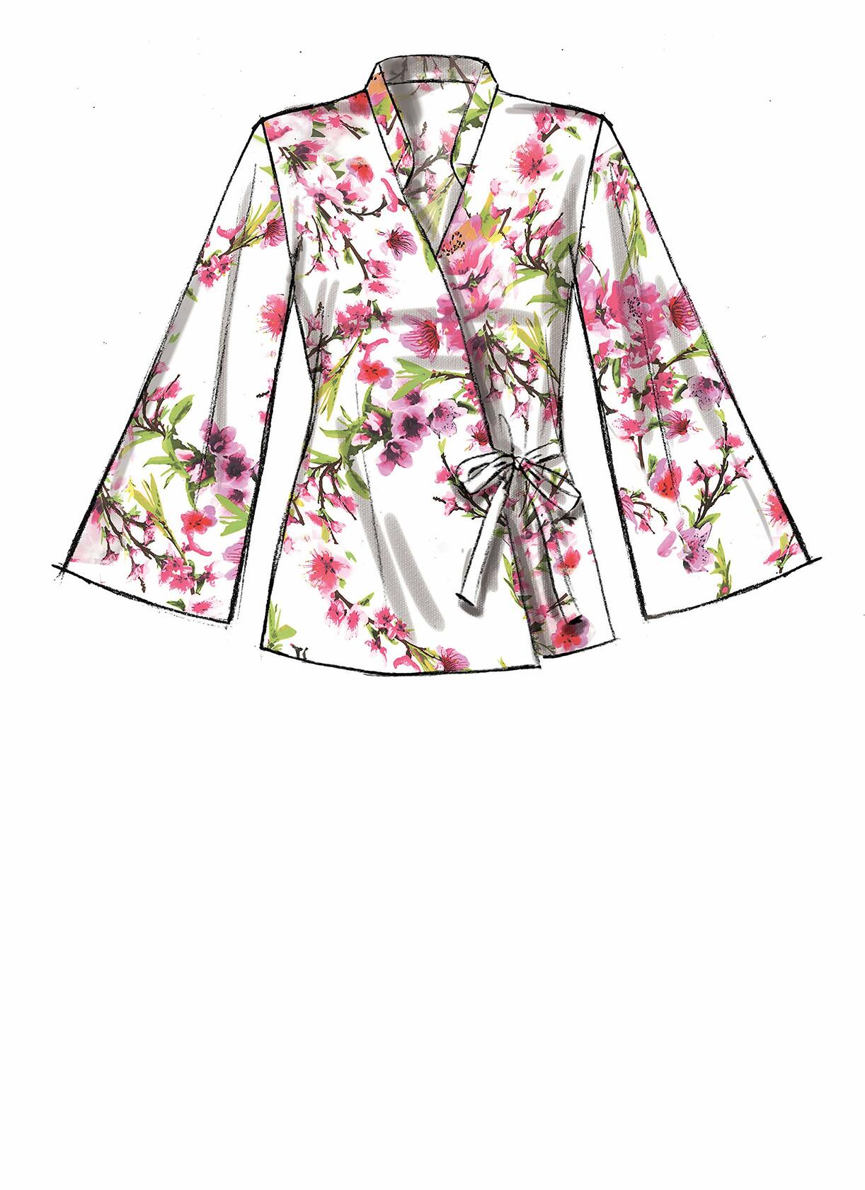 McCall's M7817 Women's V-Neck and Bell Sleeve Jacket Sewing Patterns by Khaliah