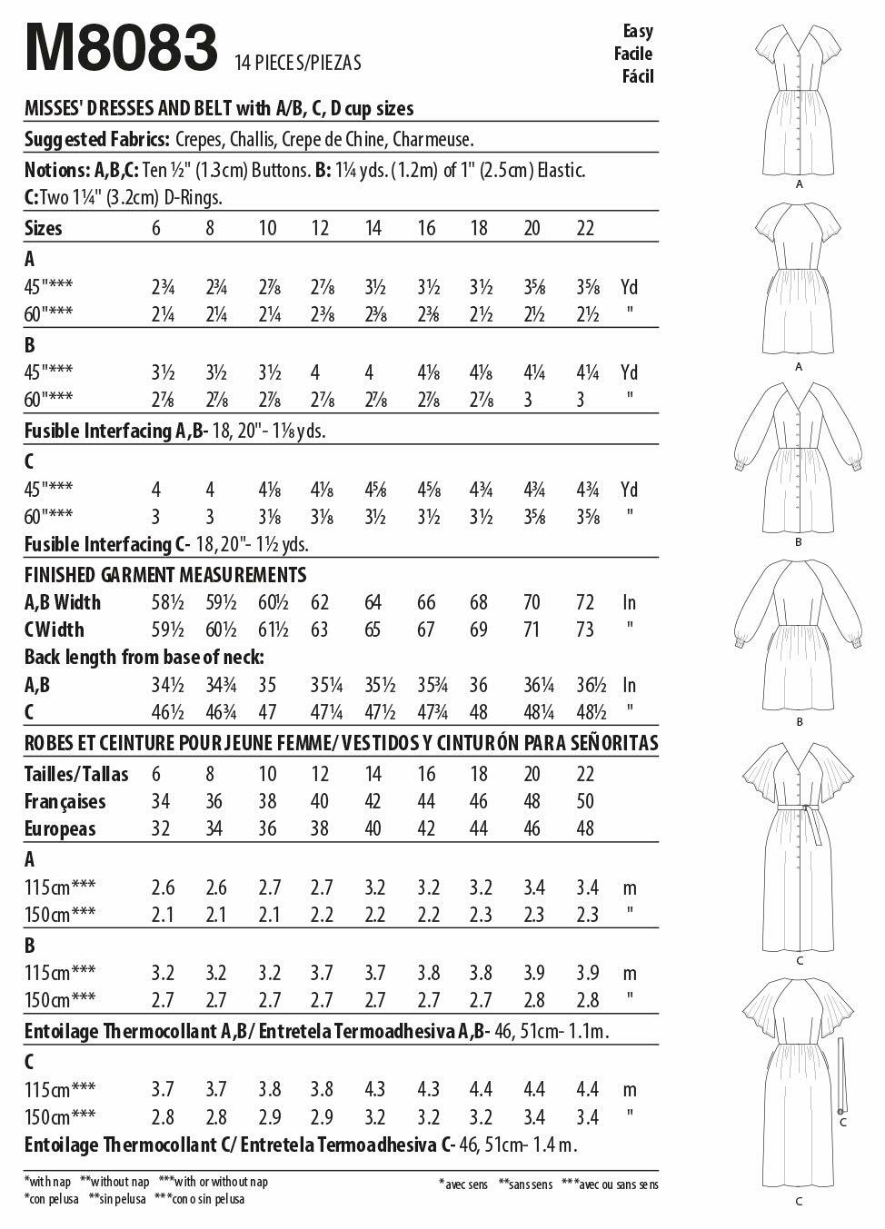 McCall Pattern. 14-16-18-2, 14-16-18-20-22...