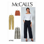 McCall's M7982A5 Women's Shorts and Dress Pants Sewing Patterns, Sizes 6-14